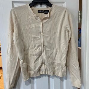 Cream Button-Up Sweater